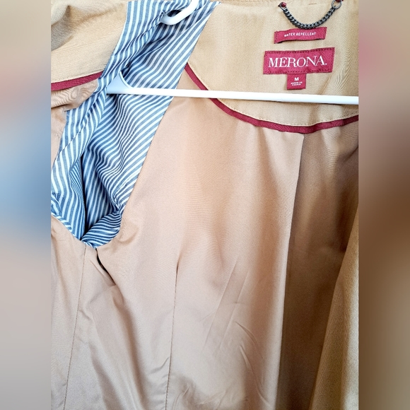 Women's Merona Water Resistant Tan Button Down Coat - Picture 10 of 15